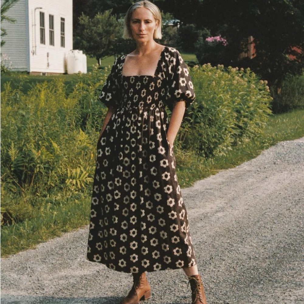 Christy Dawn Katrina Dress in Noir Daisy size M